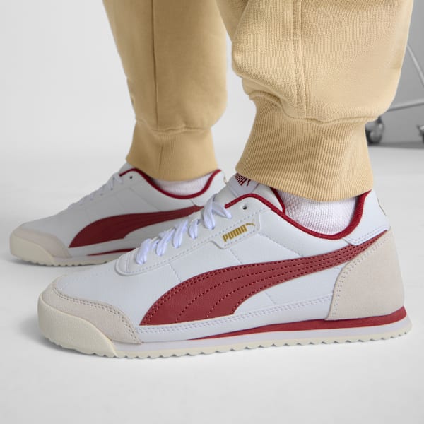 Sneakers Turino II OG Femme, PUMA White-Dark Crimson-Warm White-PUMA Gold, extralarge